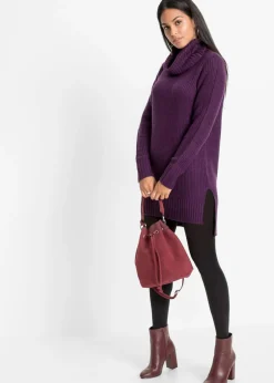 bonprix bonprix Jersey largo de punto Lila oscuro Sale