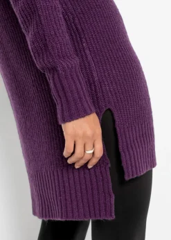 bonprix bonprix Jersey largo de punto Lila oscuro Sale