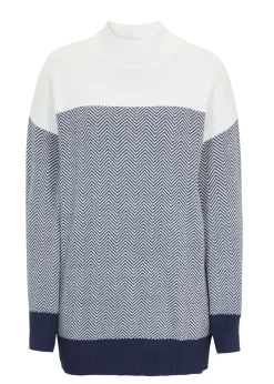 bonprix bonprix Jersey largo informal naranja oscuro/azul marino