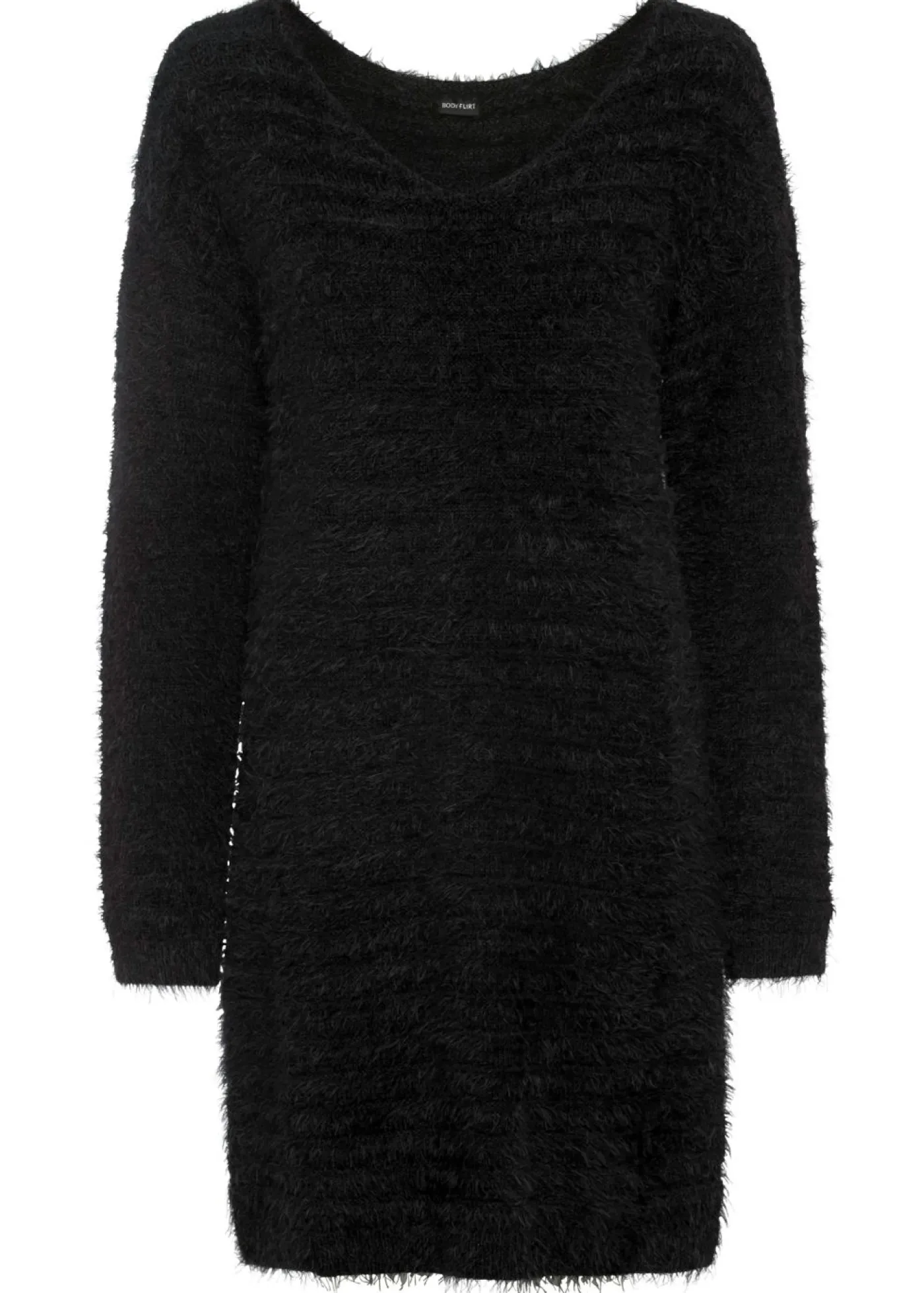 bonprix bonprix Jersey largo y mullido Negro Outlet