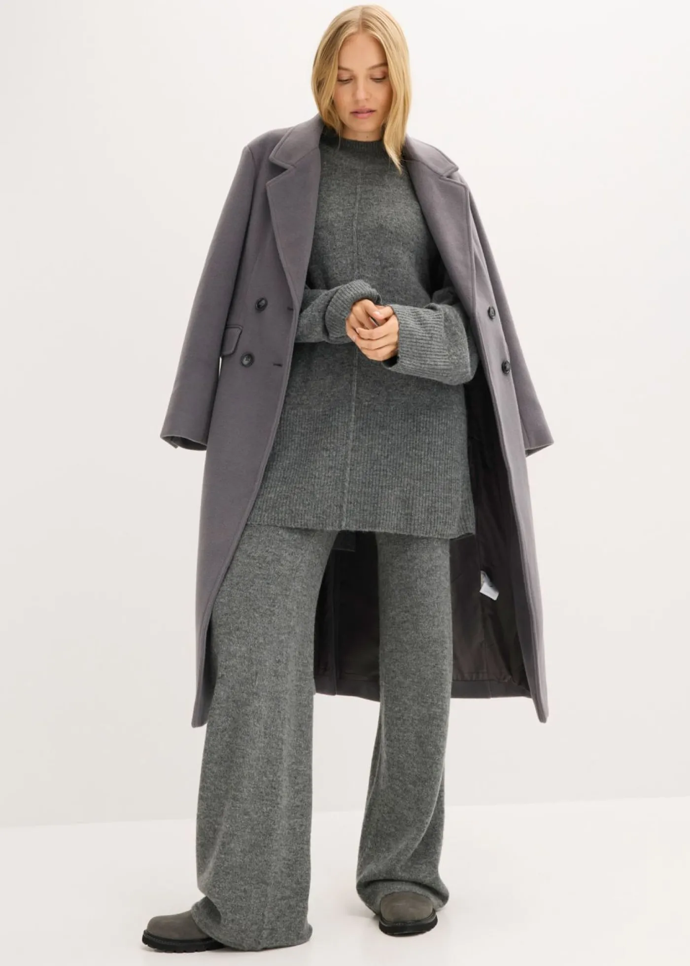 bonprix bonprix Jersey oversize antracita jaspeado moteado