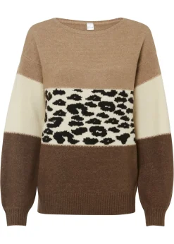 bonprix bonprix Jersey oversize marrón/taupe./crema Best