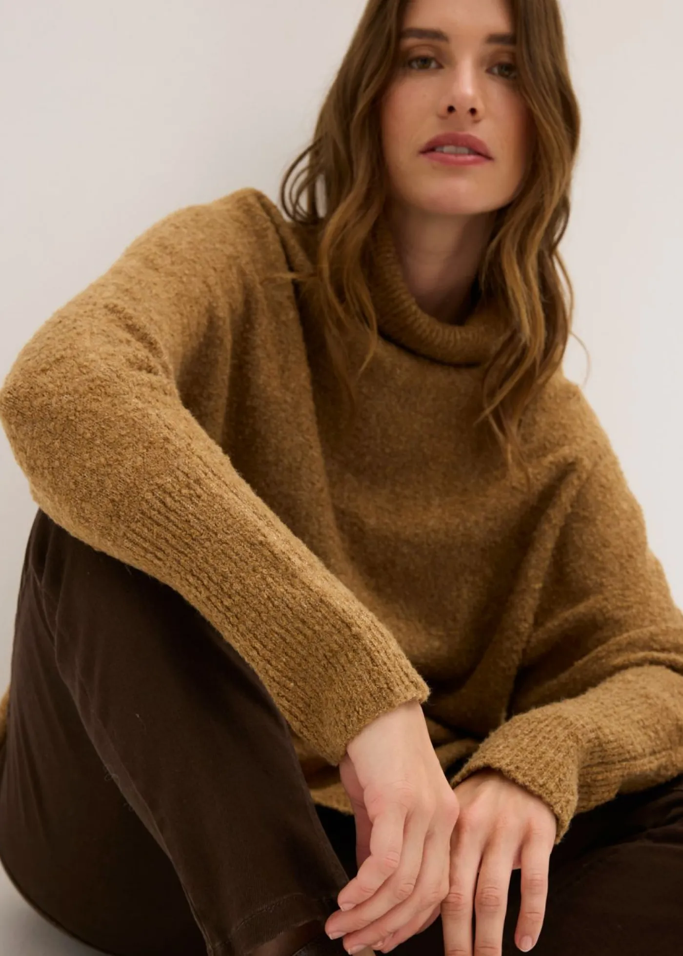 bonprix bonprix Jersey oversize Marrón coñac Discount