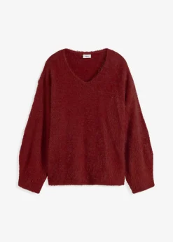 bonprix bonprix Jersey oversize Rojo rubí Online