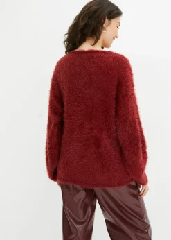 bonprix bonprix Jersey oversize Rojo rubí Online