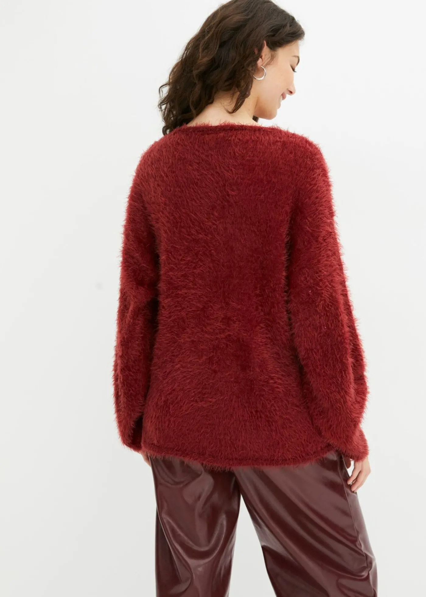 bonprix bonprix Jersey oversize Rojo rubí Online