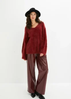 bonprix bonprix Jersey oversize Rojo rubí Online