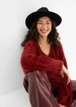 bonprix bonprix Jersey oversize Rojo rubí Online