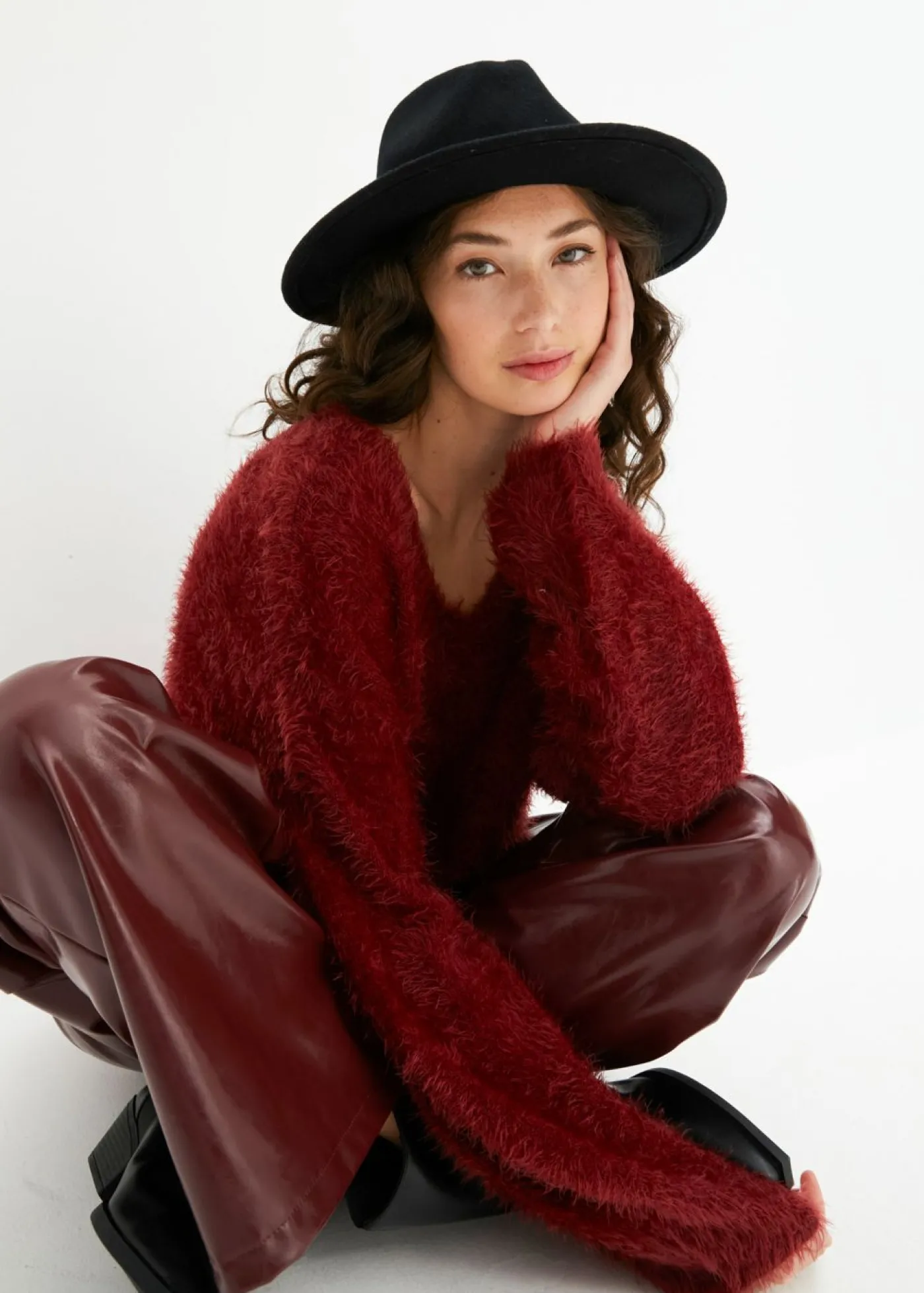 bonprix bonprix Jersey oversize Rojo rubí Online