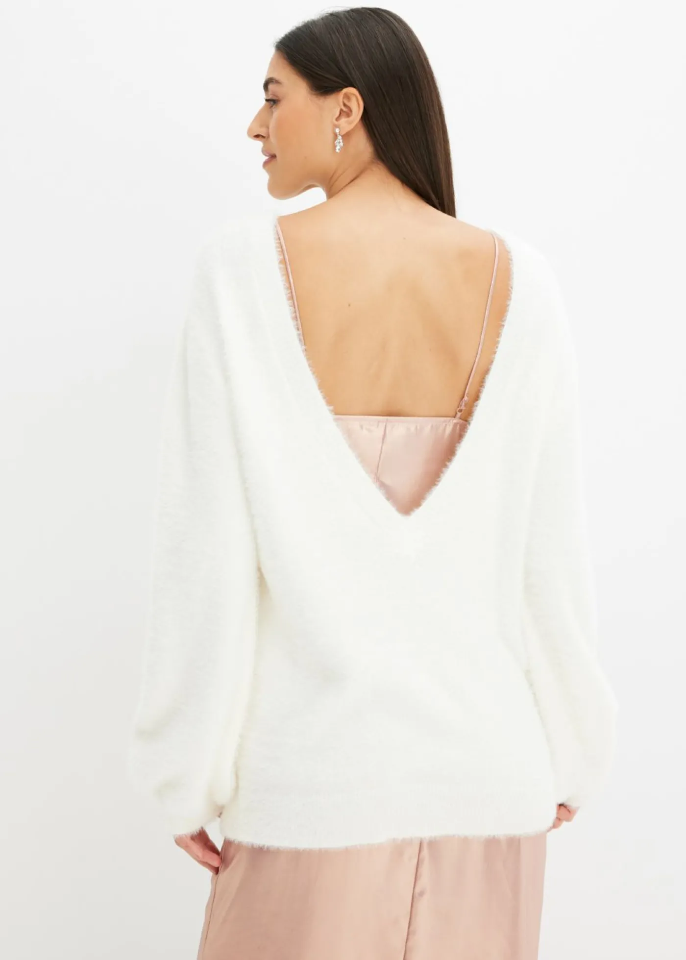 bonprix bonprix Jersey oversize Blanco lana Outlet