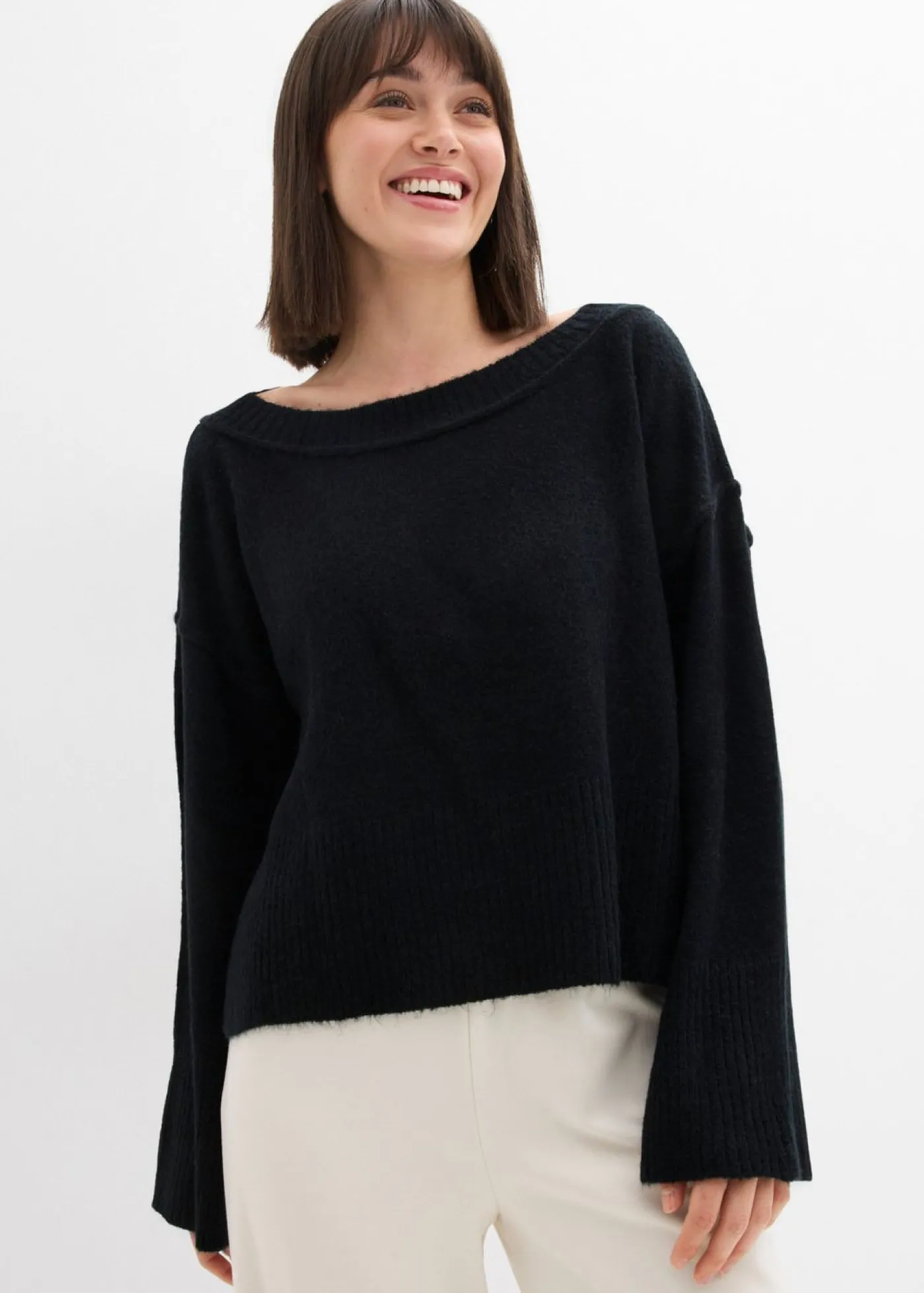 bonprix bonprix Jersey oversize Negro Sale