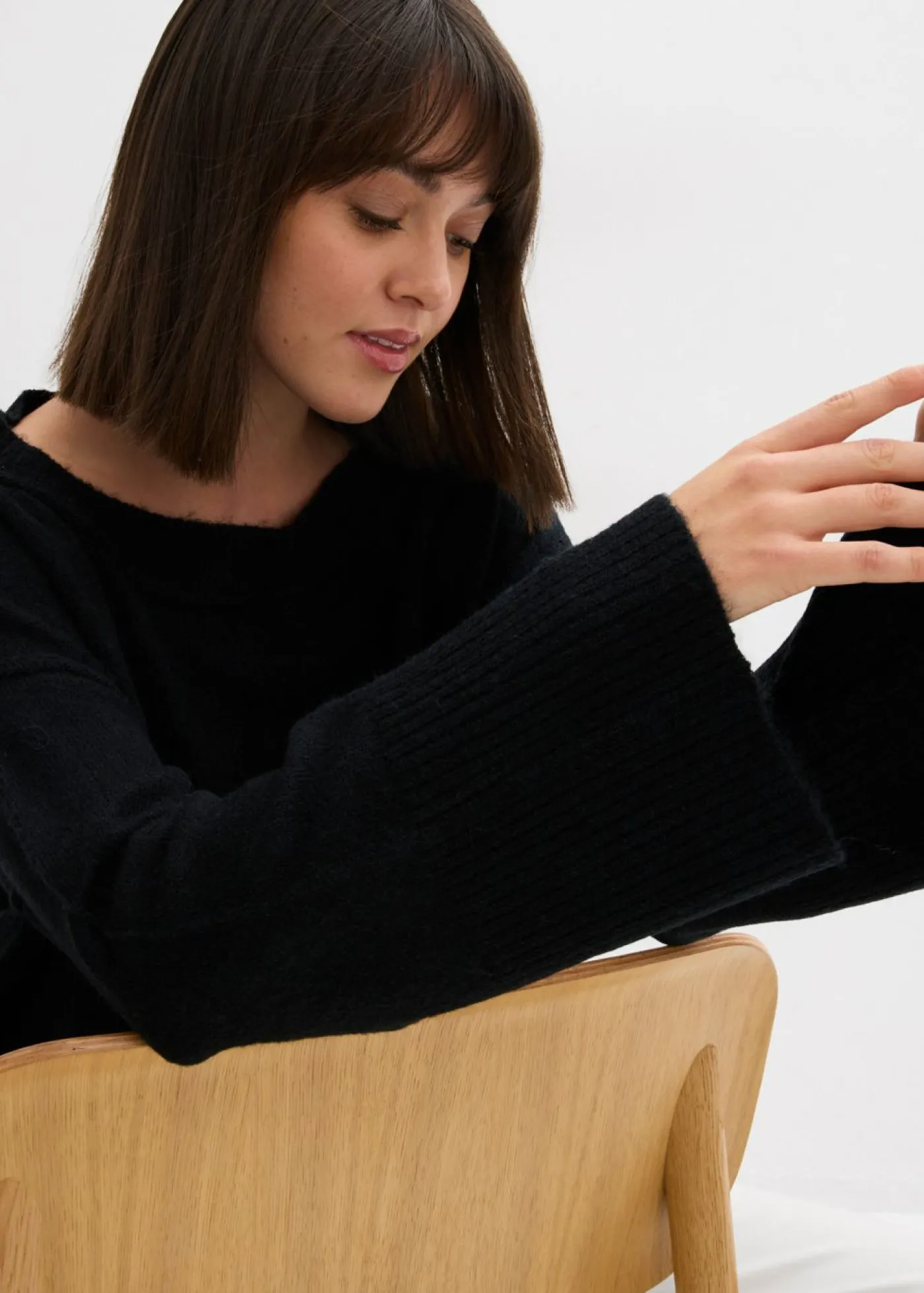 bonprix bonprix Jersey oversize Negro Sale