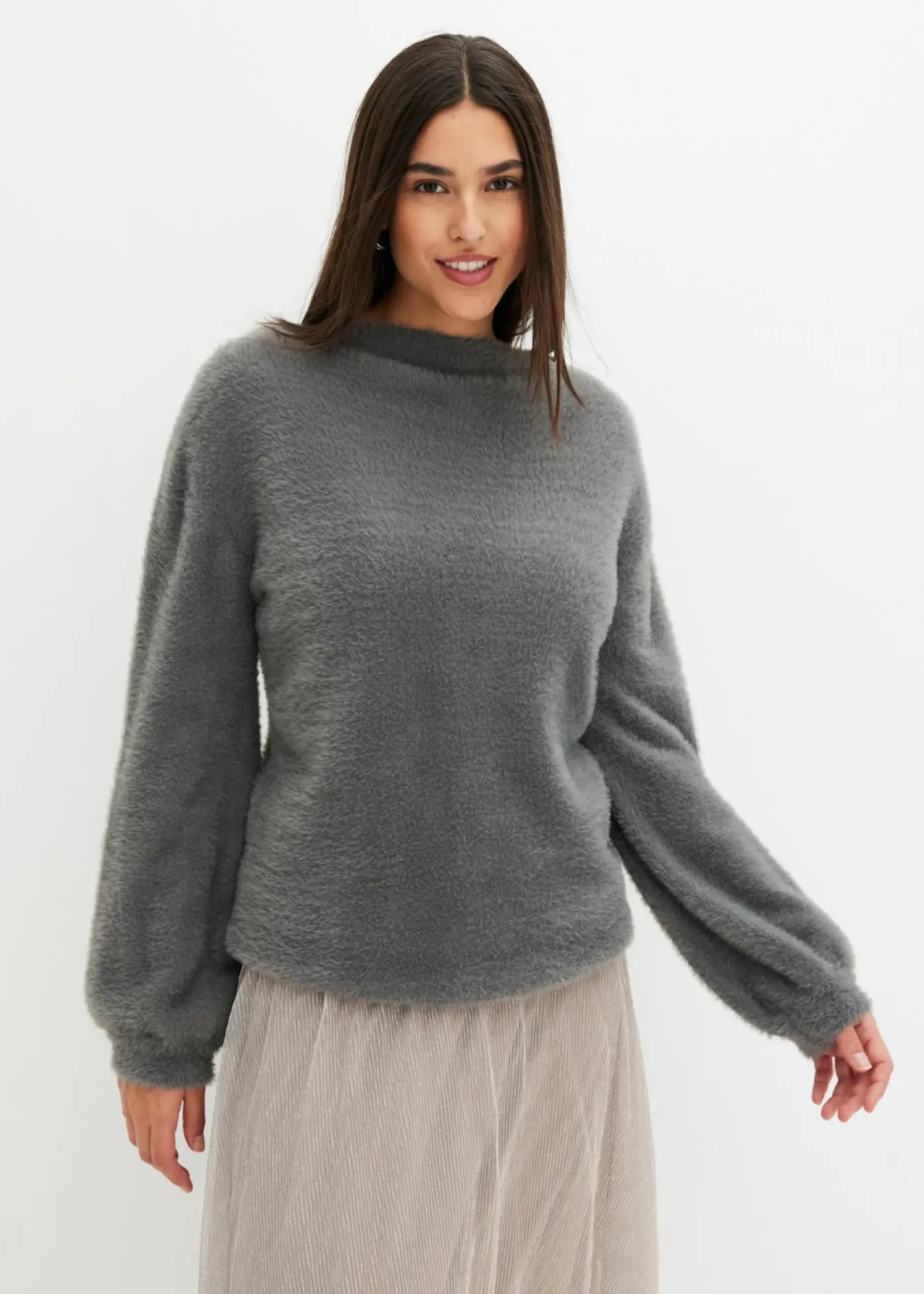 bonprix bonprix Jersey oversize Gris ahumado Clearance