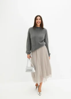 bonprix bonprix Jersey oversize Gris ahumado Clearance