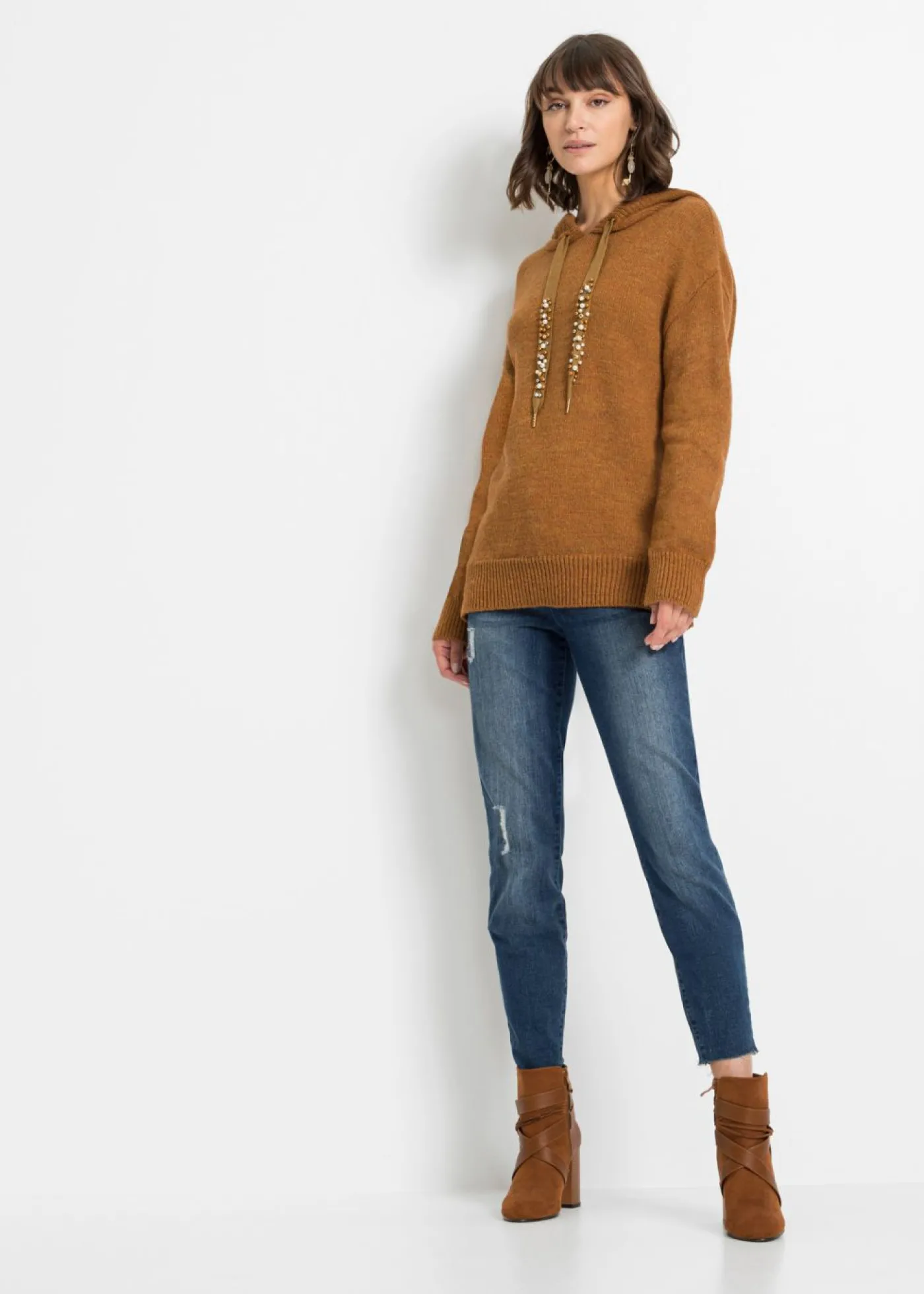bonprix bonprix Jersey oversize marrón moteado