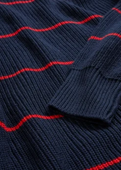 bonprix bonprix Jersey oversize azul marino-fresa con rayas Outlet