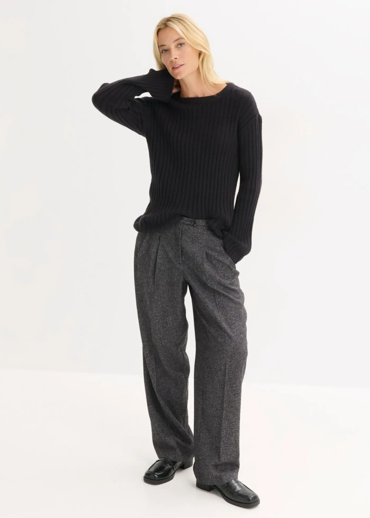 bonprix bonprix Jersey oversize Negro Clearance