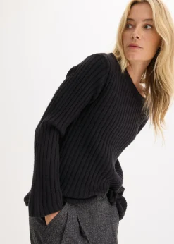 bonprix bonprix Jersey oversize Negro Clearance