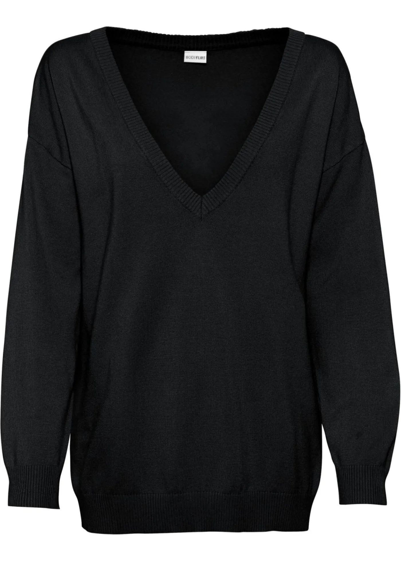 bonprix bonprix Jersey oversize de mezcla de viscosa Negro Best