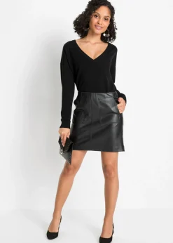 bonprix bonprix Jersey oversize de mezcla de viscosa Negro Best
