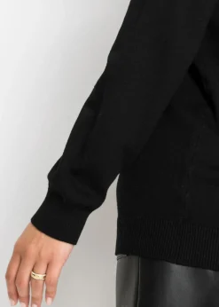 bonprix bonprix Jersey oversize de mezcla de viscosa Negro Best