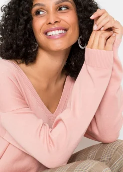 bonprix bonprix Jersey oversize de mezcla de viscosa Rosa vintage Best