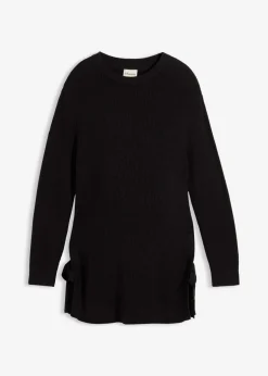 bonprix bonprix Jersey premamá/de lactancia de algodón con contenido de lana Negro Best
