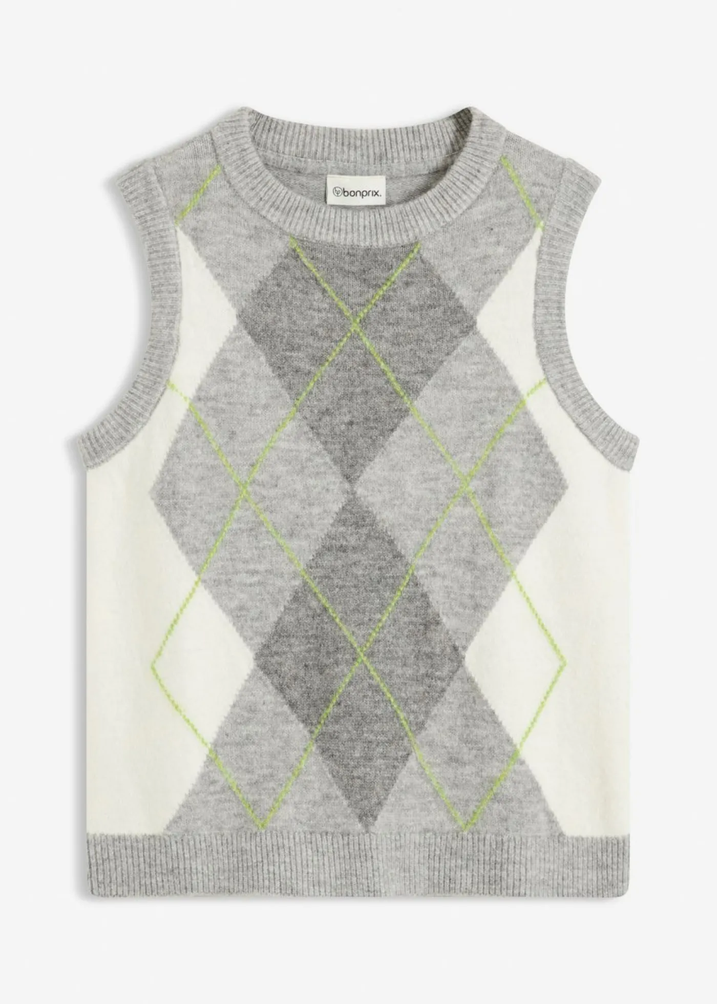 bonprix bonprix Jersey sin mangas Gris jaspeado Discount