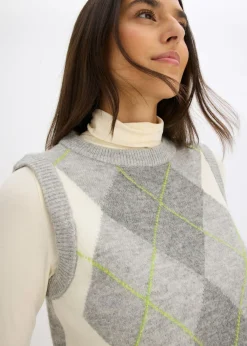 bonprix bonprix Jersey sin mangas Gris jaspeado Discount