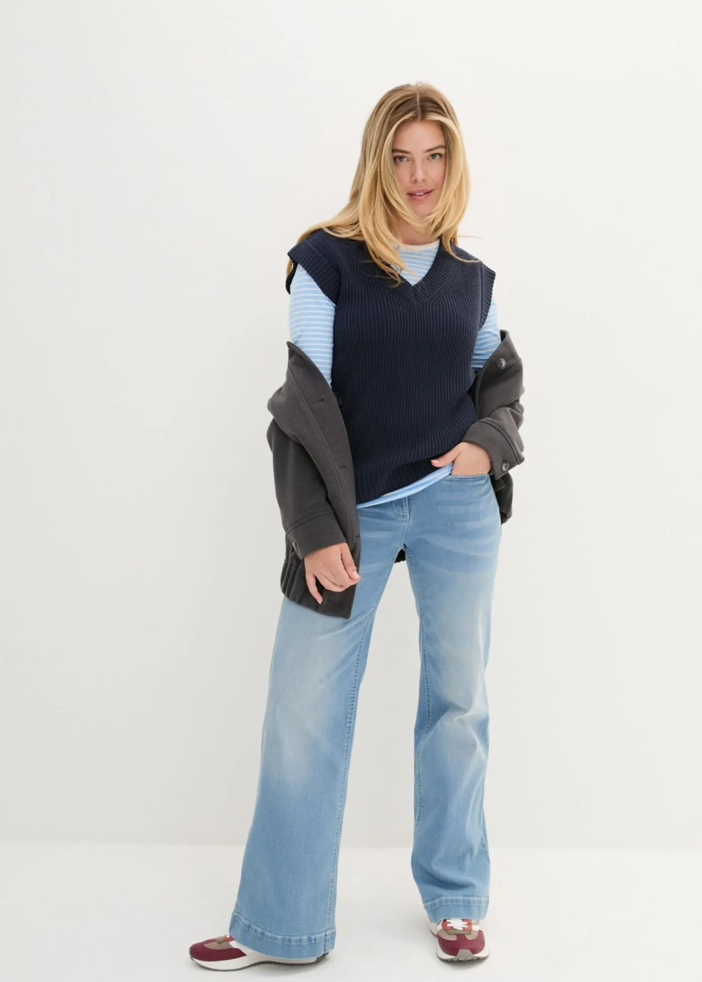 bonprix bonprix Jersey sin mangas Azul marino Best
