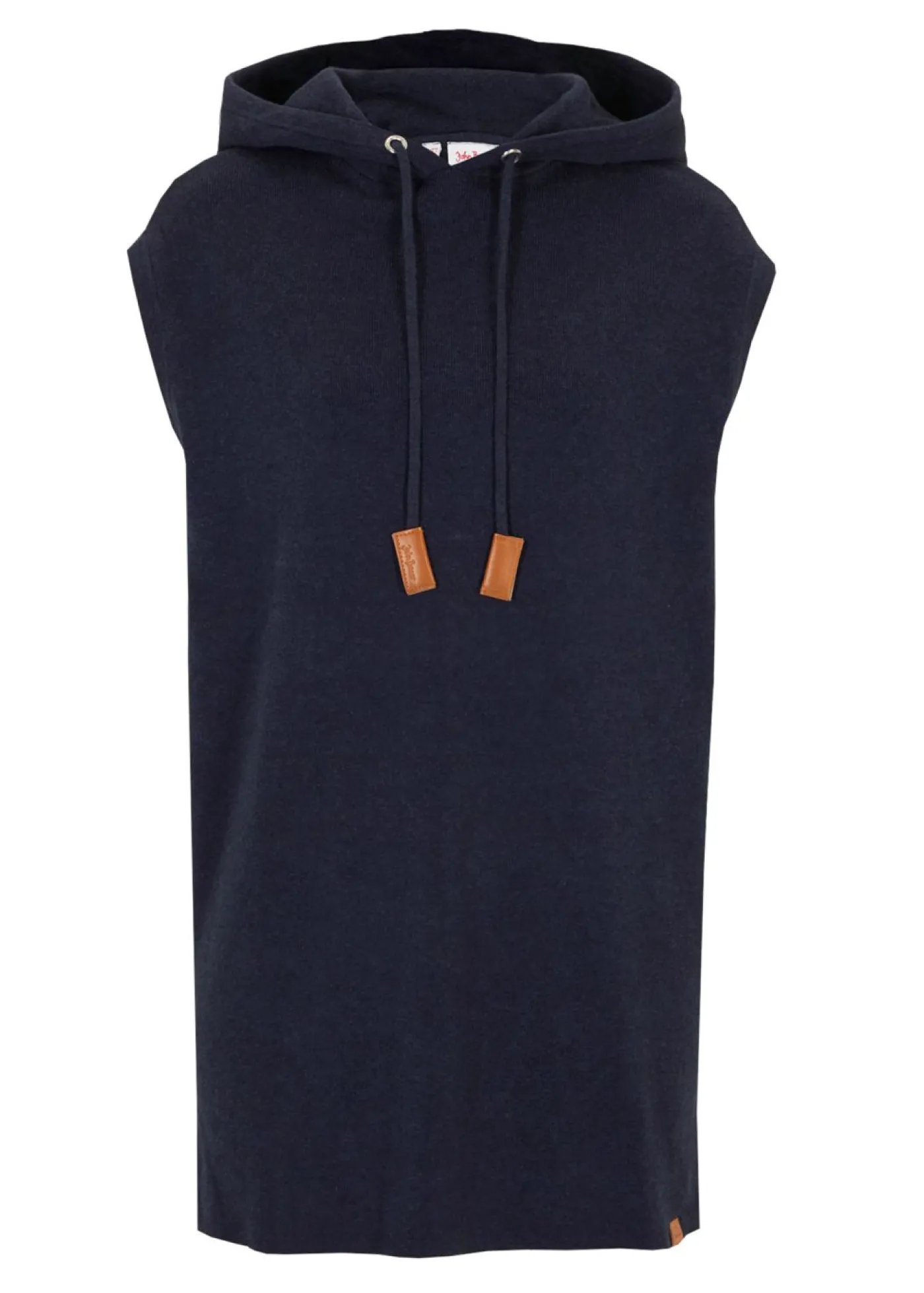 bonprix bonprix Jersey sin mangas con capucha Azul marino jaspeado Discount
