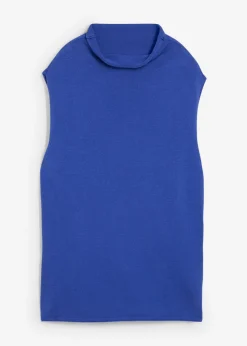 bonprix bonprix Jersey sin mangas de algodón puro Azul zafiro Discount