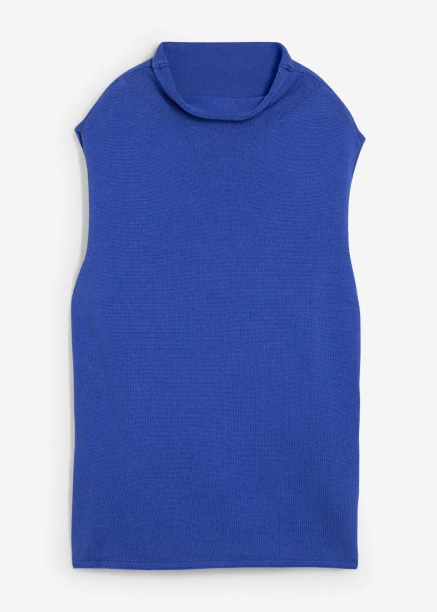 bonprix bonprix Jersey sin mangas de algodón puro Azul zafiro Discount