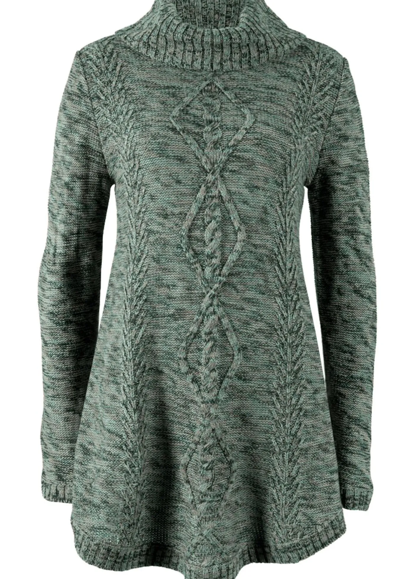 bonprix bonprix Jersey tipo poncho de manga larga verde intenso moteado Hot