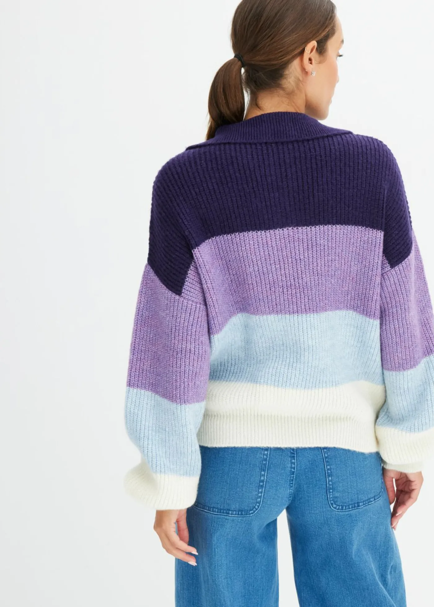 bonprix bonprix Jersey troyer Baya/violeta/lila claro/blanco con rayas Online