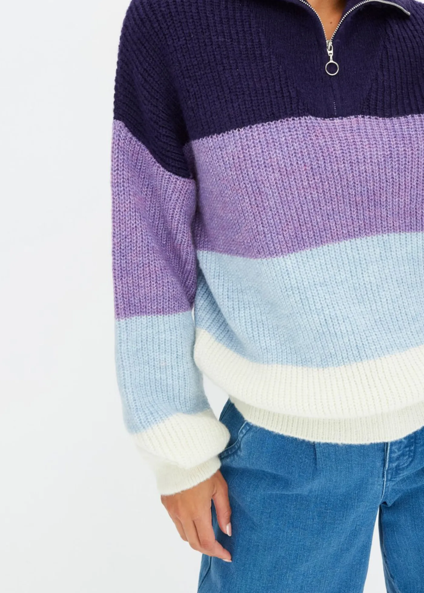 bonprix bonprix Jersey troyer Baya/violeta/lila claro/blanco con rayas Online