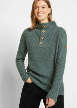 bonprix bonprix Jersey troyer con estructura Verde eucalipto Hot