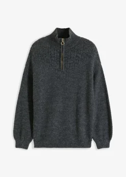 bonprix bonprix Jersey troyer con patrón ajour Gris Best