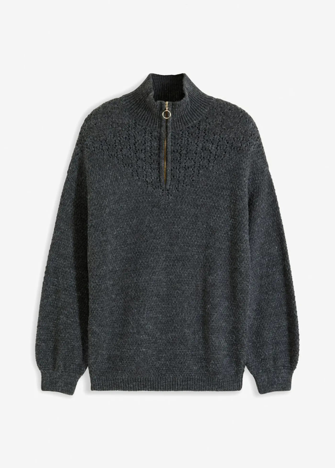 bonprix bonprix Jersey troyer con patrón ajour Gris Best