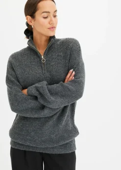 bonprix bonprix Jersey troyer con patrón ajour Gris Best