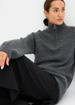 bonprix bonprix Jersey troyer con patrón ajour Gris Best
