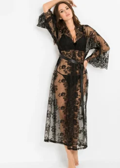 bonprix VENUS Kimono largo Negro Sale