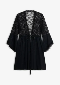bonprix VENUS Kimono y tanga (2 piezas) Negro Hot