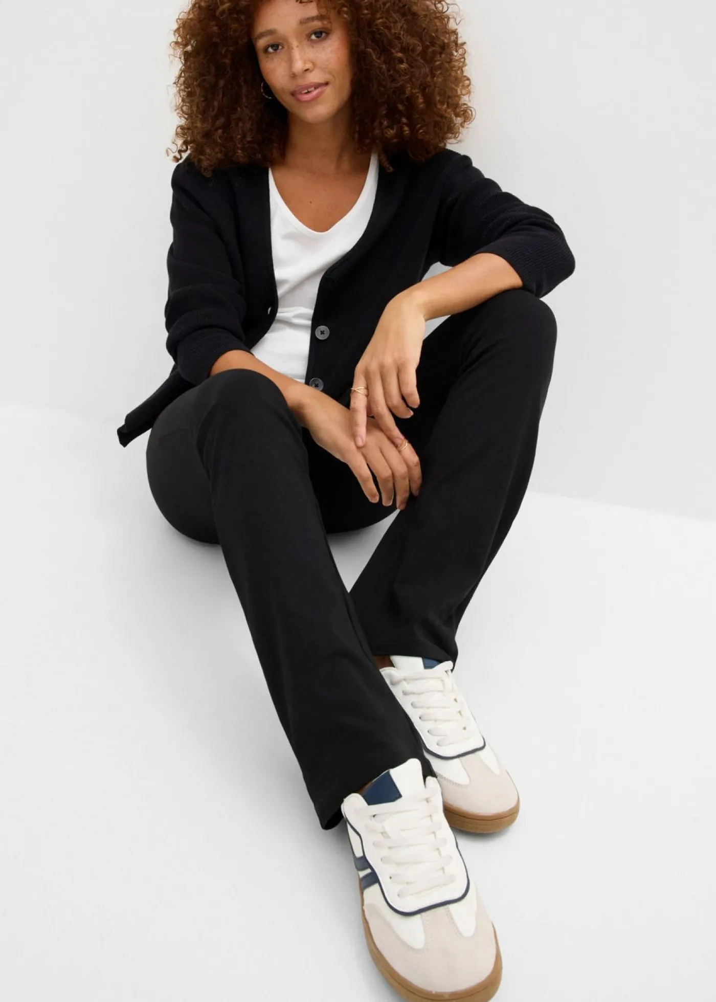 bonprix bonprix Leggings acampanados Negro Sale
