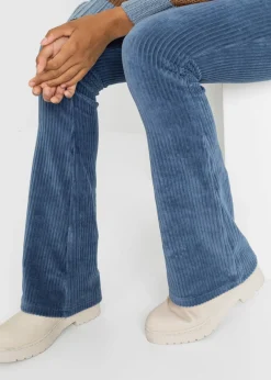 bonprix bonprix Leggings acampanados con aspecto de pana índigo Hot