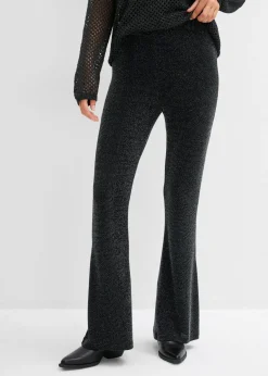bonprix bonprix Leggings acampanados con purpurina Negro Discount