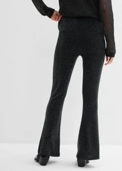 bonprix bonprix Leggings acampanados con purpurina Negro Discount