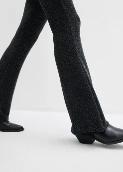 bonprix bonprix Leggings acampanados con purpurina Negro Discount