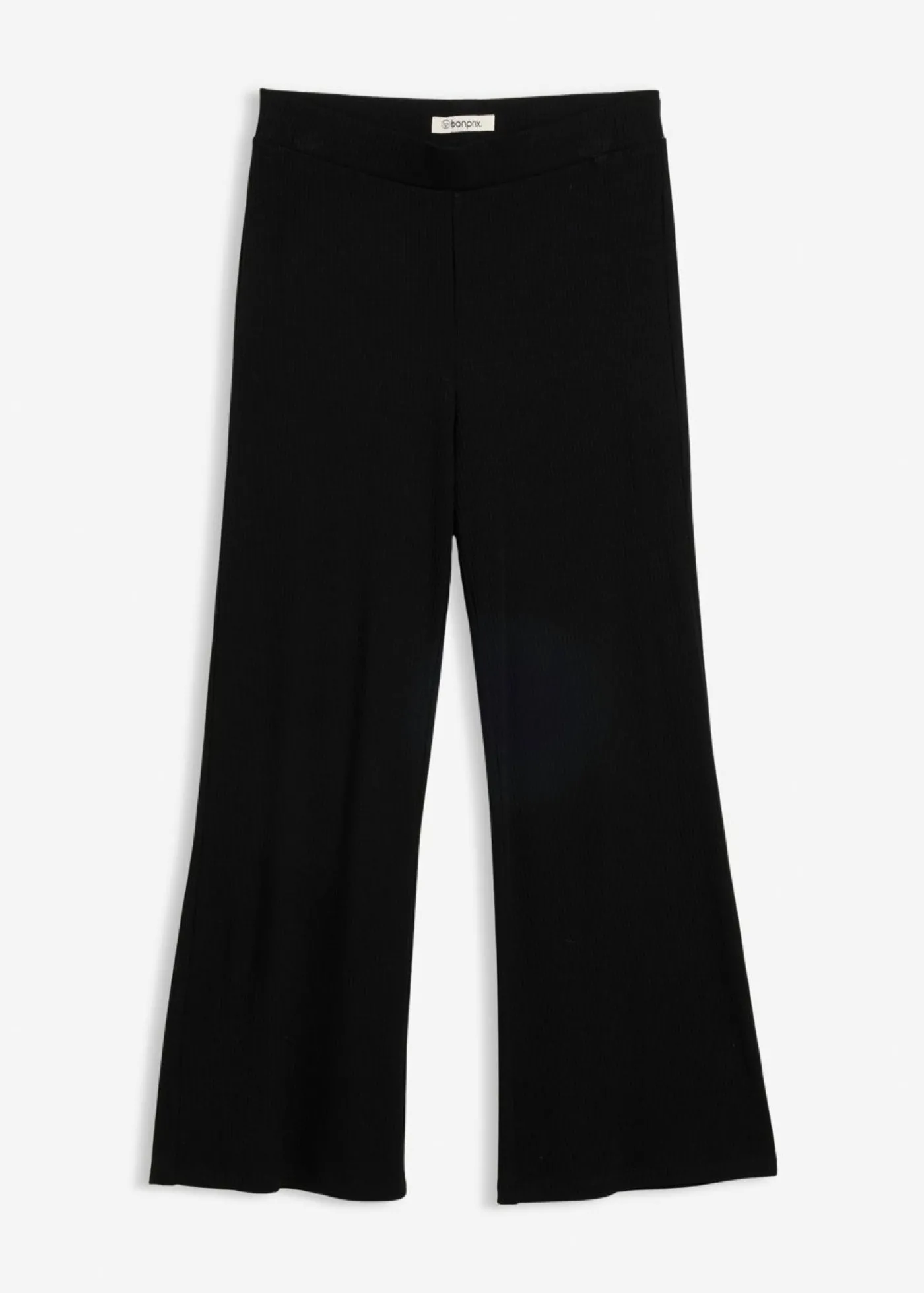 bonprix bonprix Leggings acortados de canalé de mezcla de viscosa Negro Clearance