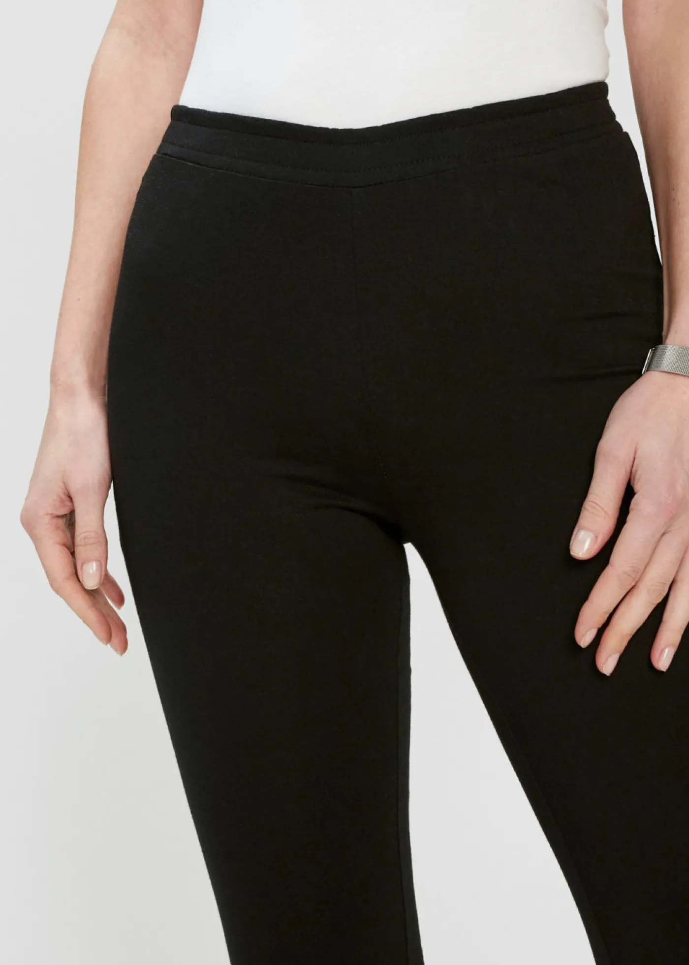 bonprix bonprix Leggings capri Negro-plateado New